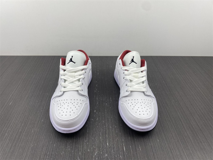 air jordan 1 low white gym red black 553560-164