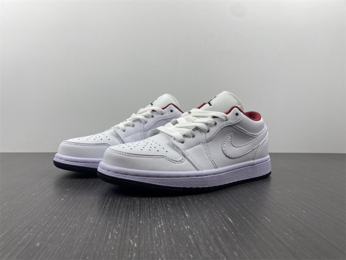 air jordan 1 low white gym red black 553560-164