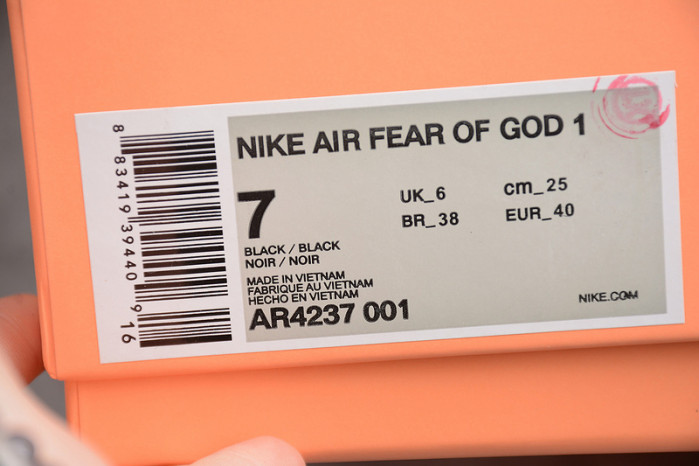 air fear of god 1 black ar4237-001