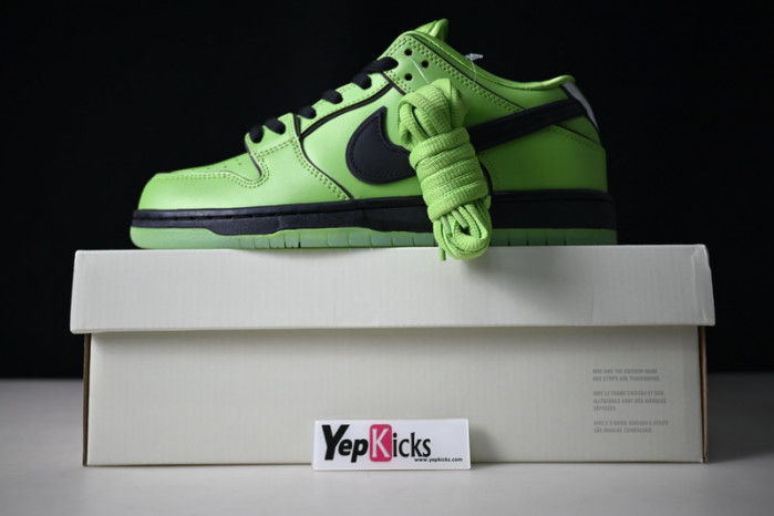 the powerpuff girls x nike sb dunk low “buttercup” fz8319-300