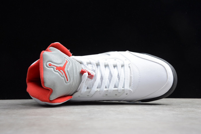 air jordan 5 retro fire red silver tongue da1911-102