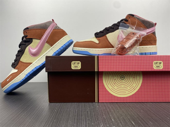 nike dunk mid social status free lunch chocolate milk dj1173-700
