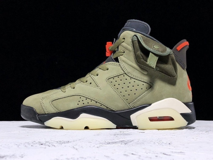 travis scott x air jordan 6 retro ''olive'' cn1084-200