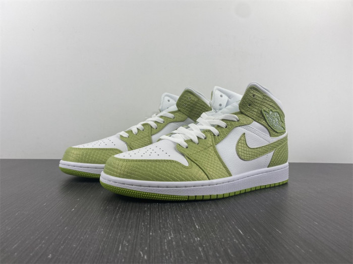 air jordan 1 mid green python dv2959-113