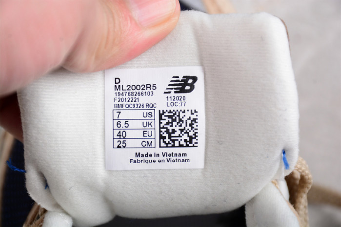 new balance 2002r beige navy blue ml2002r5