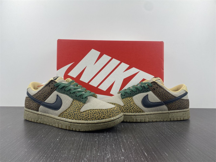 nike dunk low safari golden moss dx2654-200