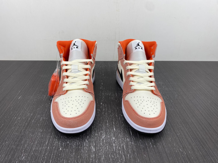 air air jordan 1 mid “orange suede” dv1336-800