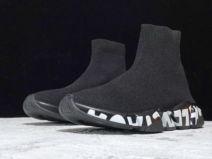 Ba*len*cia*ga speed trainer sneakers letter bottom wt-9038