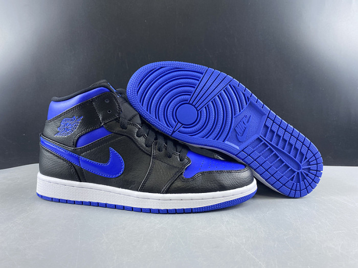 air jordan 1 mid royal black blue 554724-068