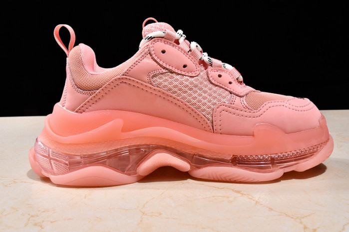 Ba*len*cia*ga triple s trainers clear sole trainer pink 542023-02