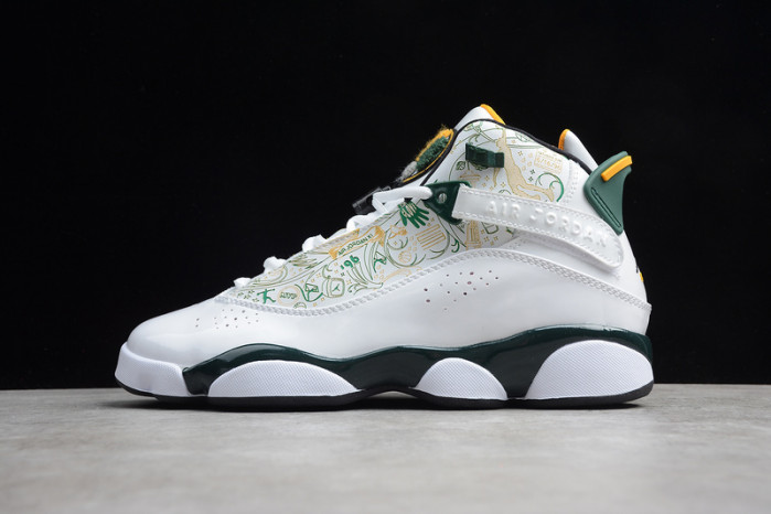 air jordan 6 rings seattle S*personics white green yellow 322992-102