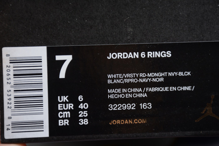 air jordan 6 rings championship pack white red 322992-163