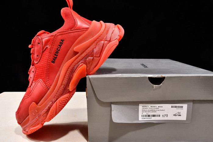 Ba*len*cia*ga triple s trainers clear sole trainer red w09o5 8125