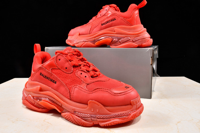 Ba*len*cia*ga triple s trainers clear sole trainer red w09o5 8125
