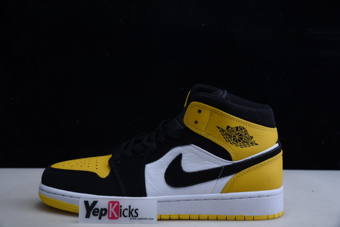 air jordan 1 mid yellow toe black 852542-071