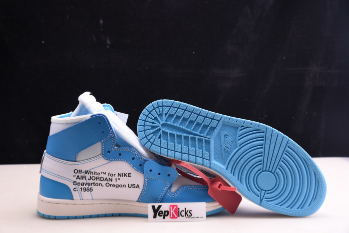 air jordan 1 x ow university blue aq0818-148