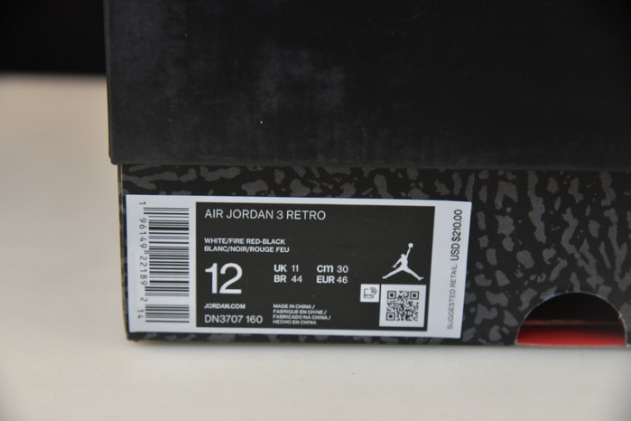 air jordan 3 “fire red” dn3707-160