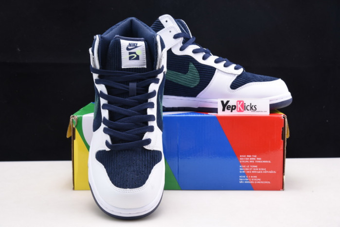 nike dunk high sports specialties white navy dh0953-400