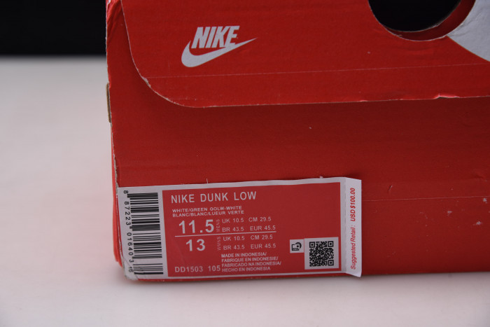 nike dunk low green glow (w) dd1503-105