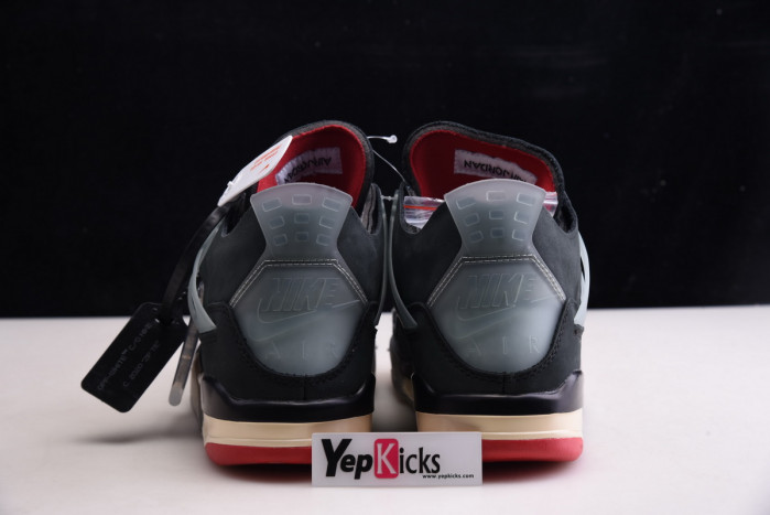 ow x air jordan 4 “bred” cv9388-001