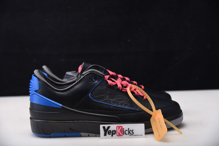 air jordan 2 retro low ow black blue dj4375-004
