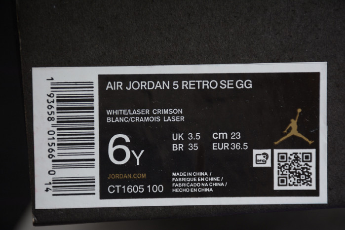 air jordan 5 retro gs ct1605-100