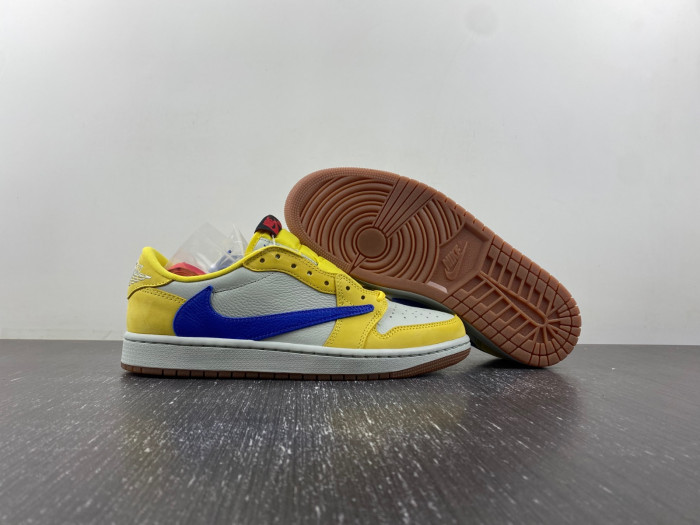 travis scott x air jordan 1 low og “canary” dz4137-700
