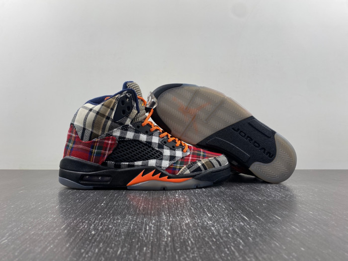 air jordan 5 gs “plaid” fd4814-008