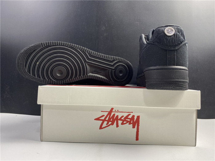 stussy x nike air force 1 low “black” cz9084-001