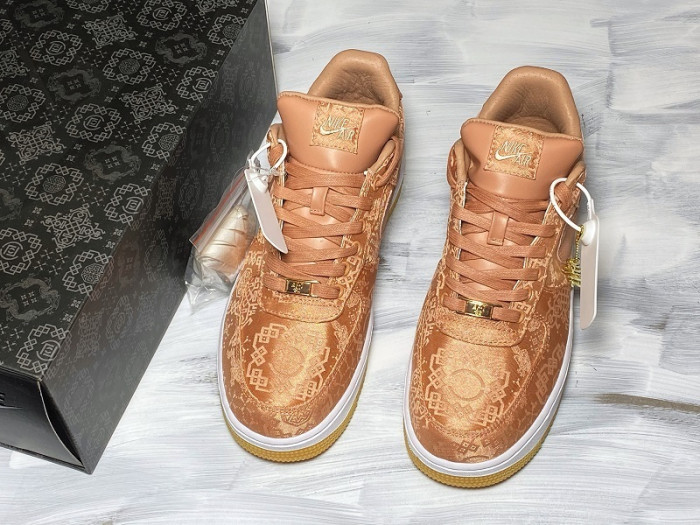 clot x nike air force 1 low rose gold cj5290-600