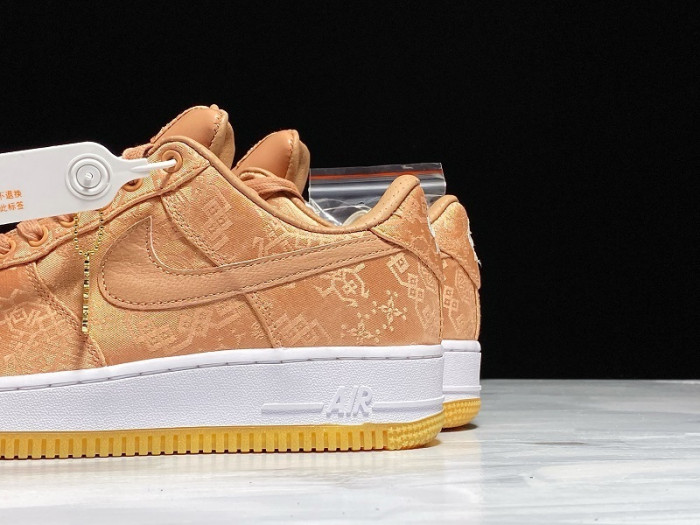 clot x nike air force 1 low rose gold cj5290-600