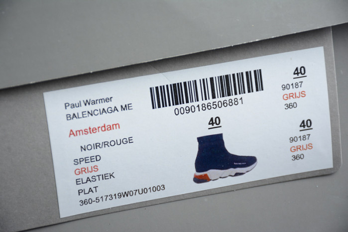 Ba*len*cia*ga speed trainer sneakers black wt-9029