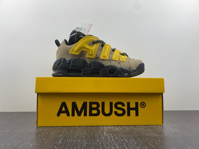 nike air more uptempo low ambush vivid sulfur limestone fb1299-200