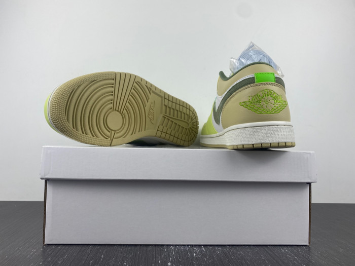 air jordan 1 low sail white oil green fd9906-131