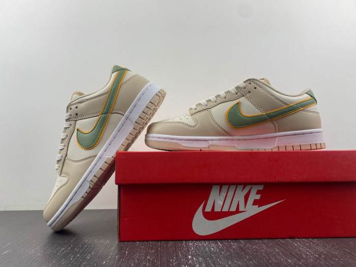 nike dunk low pale ivory oil green fq6869-131