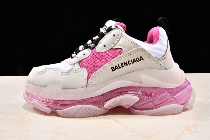 Ba*len*cia*ga triple s trainers clear sole trainer pink w09o5 8127