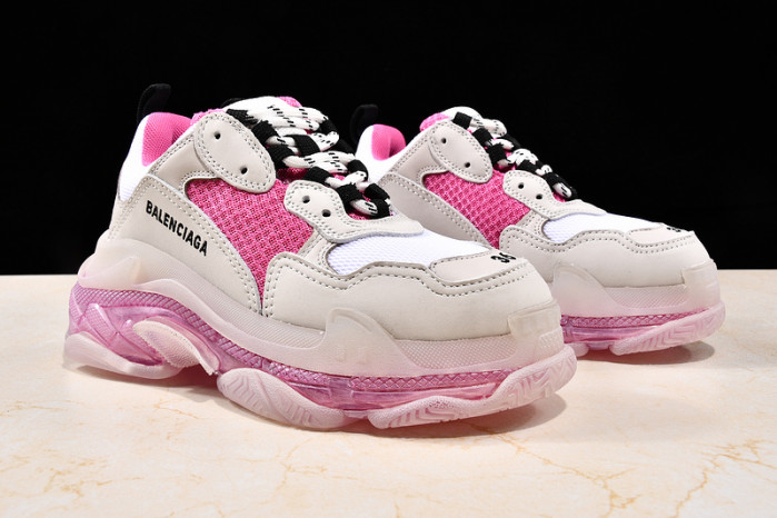 Ba*len*cia*ga triple s trainers clear sole trainer pink w09o5 8127