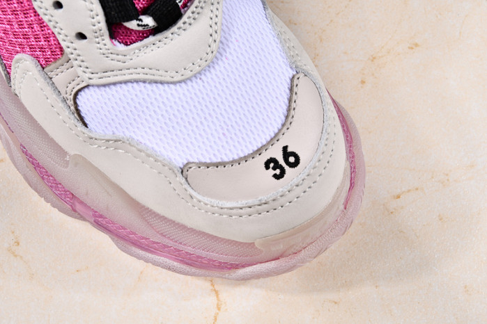 Ba*len*cia*ga triple s trainers clear sole trainer pink w09o5 8127