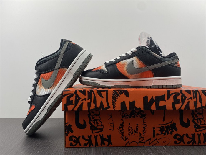 nike dunk low graffiti black red dm0108-001