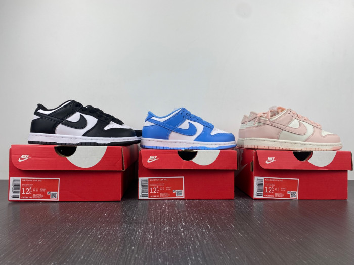 nike dunk low panda kids shoes cw1588-100