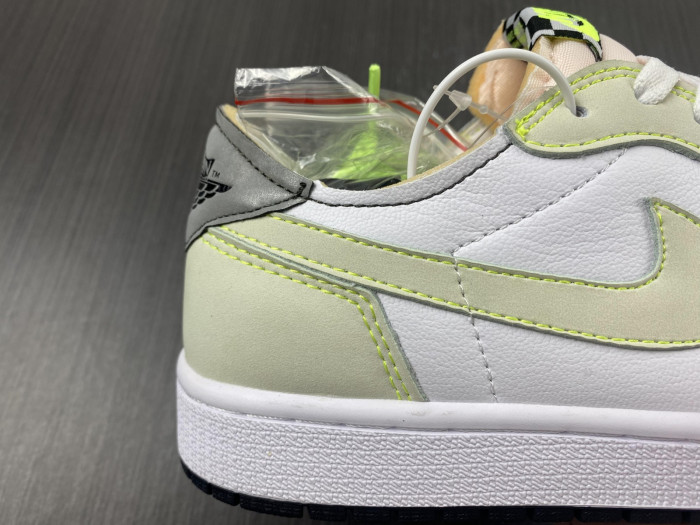 air jordan 1 retro low white ghost green black dm7837-103