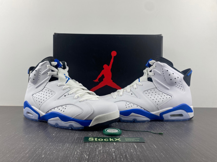 air jordan 6 retro sport blue 384664-107