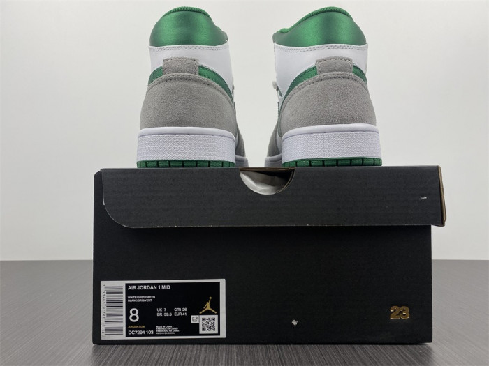 air jordan 1 mid grey green dc7294-103