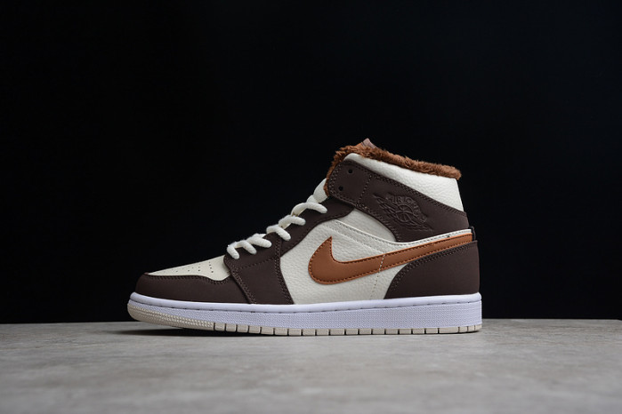 air jordan 1 mid brown basalt oatmeal do6699-200