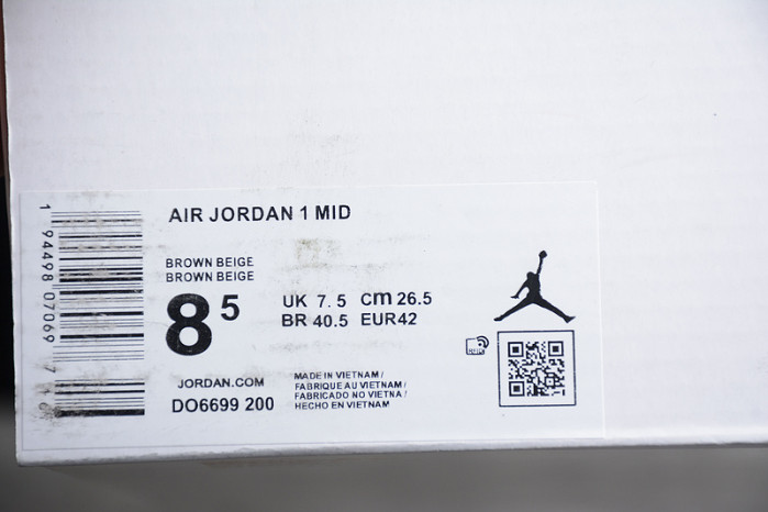air jordan 1 mid brown basalt oatmeal do6699-200