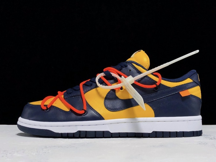 ow x nike dunk low white michigan ct0856-700
