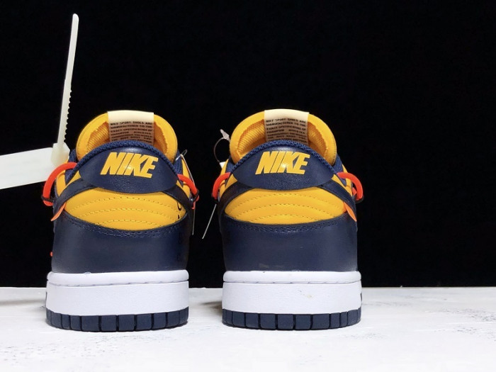 ow x nike dunk low white michigan ct0856-700